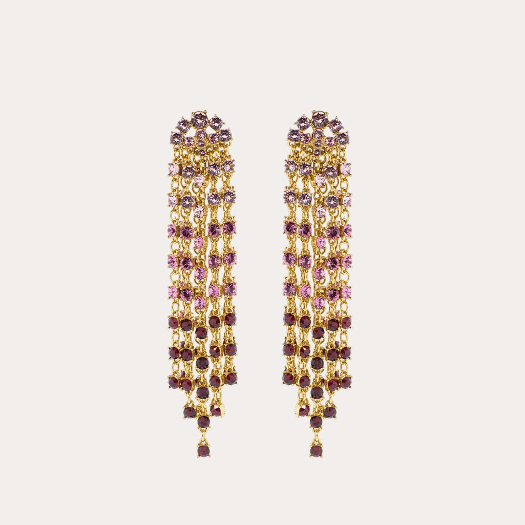Oscar De La Renta Crystal Cascade Earrings 190$
